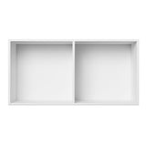 008 Reol Halv Vandret m. mellemside Mål H35 B70 / 30 / 34,5 Hvid malet