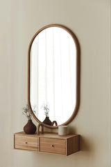 011 Reol Halv Hallway m. mellemside Mål H18 B70 D21 / 30 Eg