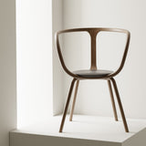 054 Stol Cocoon Spisebord stol Smoked Oak Mål H80 B60 D52