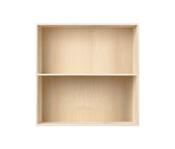 002 Bookcase Full Horizontal middle side Dimensions H70 W70 D21 / 30 / 34.5 Ash