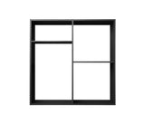 004 Reol Hel Room Divider Mål H70 B70 D34,5 Ask Sort Bejdset