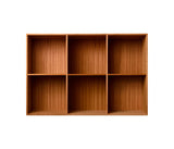 005 Reol 105 Lodret mellemside Mål H70 B104,4 D30 / 34,5 Mahogni