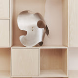 007 Bookcase Half Horizontal with middle side Dimensions H35 W70 D21 / 30 / 34.5 Ash