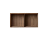 007 Bookcase Half Horizontal with middle side Dimensions H35 W70 D21 / 30 / 34.5 Walnut