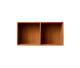 007 Bookcase Half Horizontal with middle side Dimensions H35 W70 D21 / 30 / 34.5 Mahogany
