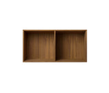 007 Bookcase Half Horizontal with middle side Dimensions H35 W70 D21 / 30 / 34.5 Walnut