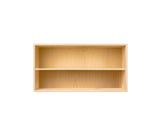 008 Bookcase Half Horizontal with full shelf Dimensions H35 W70 D21 / 30 / 34.5 Ash