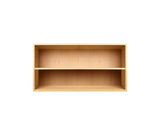 008 Bookcase Half Horizontal with full shelf Dimensions H35 W70 D21 / 30 / 34.5 Beech