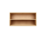 008 Bookcase Half Horizontal with full shelf Dimensions H35 W70 D21 / 30 / 34.5 Beech