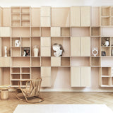 010 Bookcase Quarter Dimensions H35 W35 D21 / 30 / 34.5 Ash