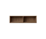 011 Bookcase Half Hallway with middle side Dimensions H18 W70 D21 / 30 Walnut