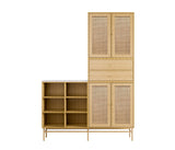 102 Shelf Model Wardrobe Dimensions H195 W140 D34.5 Bamboo