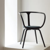 053 Stol Cocoon Spisebord stol Black stained Mål H80 B60 D52