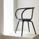 053 Stol Cocoon Spisebord stol Black stained Mål H80 B60 D52