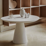 063 Bord Cloud Side Bord Lavt Soft White Ø70 Mål H44 B70 D70 Bordplade: Malet Træ; Stel: Pulverlakeret stål