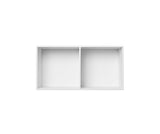 007 Bookcase Half Horizontal w. middle side Dimensions H35 W70 D34.5 White painted (STOCK SALE)