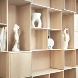 008 Bookcase Half Horizontal w. whole shelf Dimensions H35 W70 D21 / 30 / 34.5 Ash