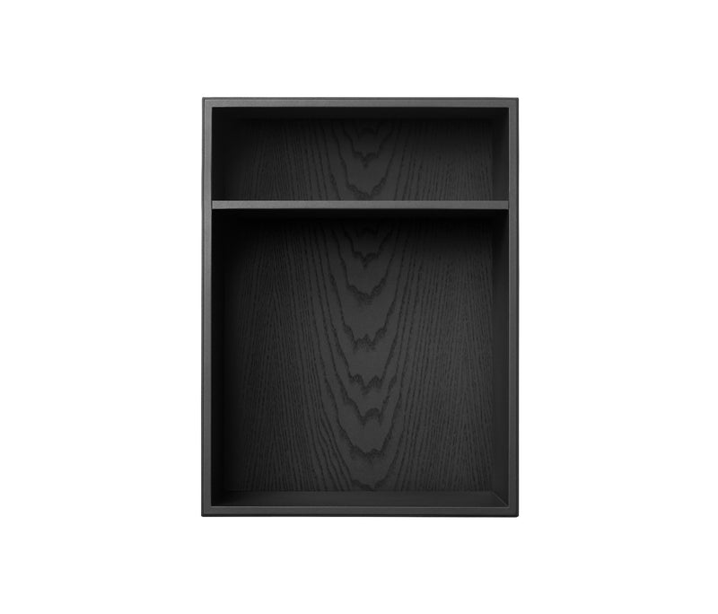 009 Bookcase Bedside vertical w. shelf Dimensions H47 W35 D30 / 34.5 Ash Black Stained