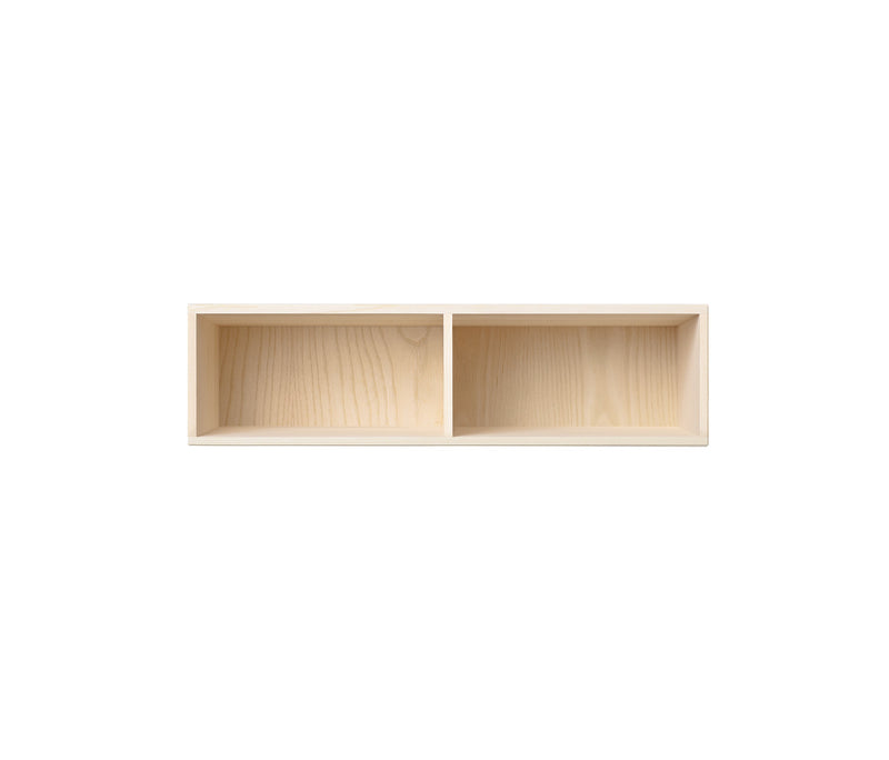 011 Bookcase Half Hallway w. middle side Dimensions H18 W70 D21 / 30 Ash