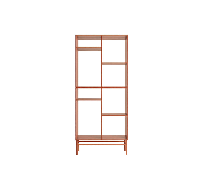 107 Bookcase Model Room Divider 1x2H Dimensions H160 W70 D34,5 Mahogany