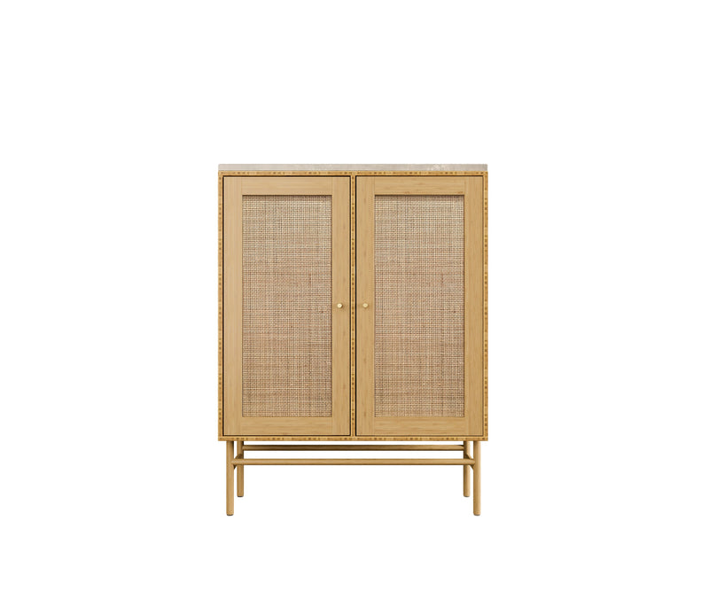 110 Bookcase Model Console Small Dimensions H90 W70 D34.5 Bamboo